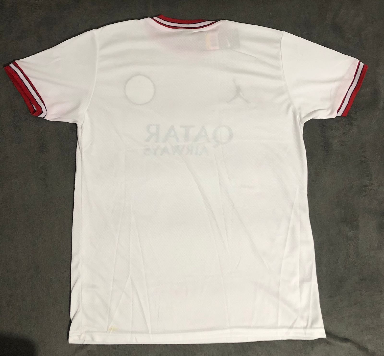 Camisa branca do Paris Saint-Germain PSG estilo Jordan - Imagem 2